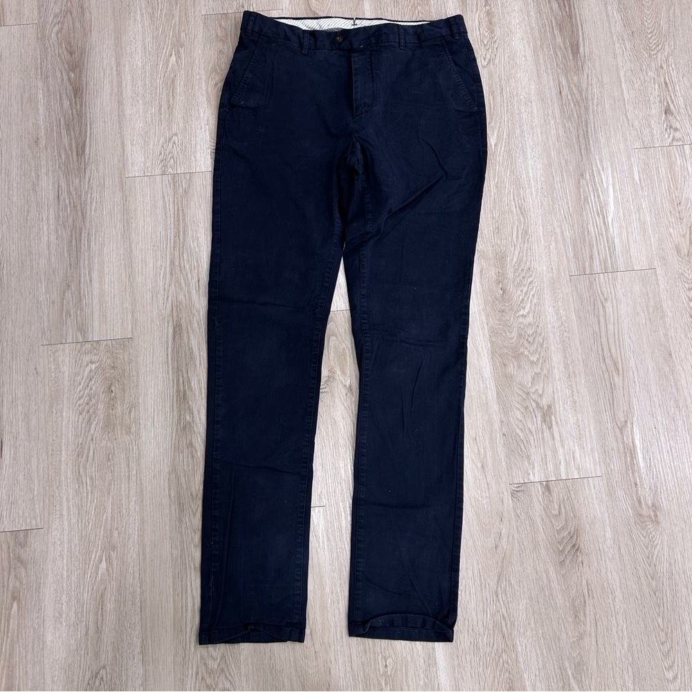 Suit Supply Porto Int Navy Stretch Chinos Men's Size 34 Slim Fit